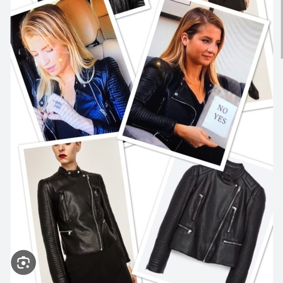Zara leather biker jacket - Picture 2 of 7